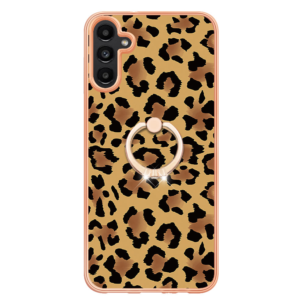 YB IMD Series-20 Style D for Samsung Galaxy A35 5G Kickstand Case 2.0mm Slim TPU Phone Cover - Leopard Print YB IMD Series-20 Style D for Samsung Galaxy A35 5G Kickstand Case 2.0mm Slim TPU Phone Cover - Leopard Print